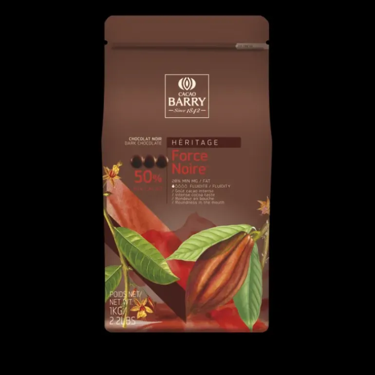 Chocolat Force Noire 50% pistoles 1 kg Barry