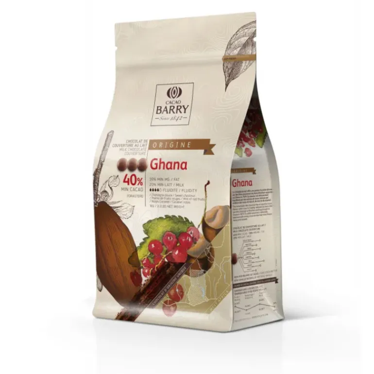 Chocolat lait origine Ghana 40,5% 1 kg
