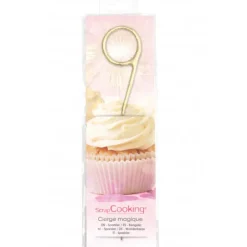 Cierge Magique Or 17,5 cm Chiffre 9 Scrapcooking