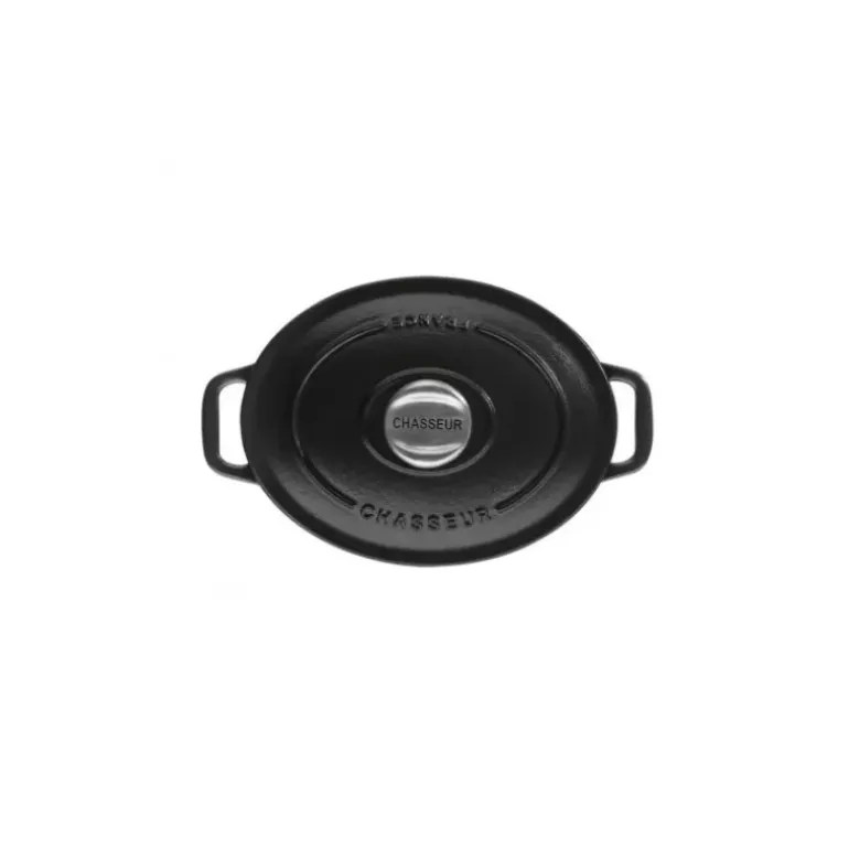 Cocotte en Fonte Ovale 17 cm Noir Mat Chasseur