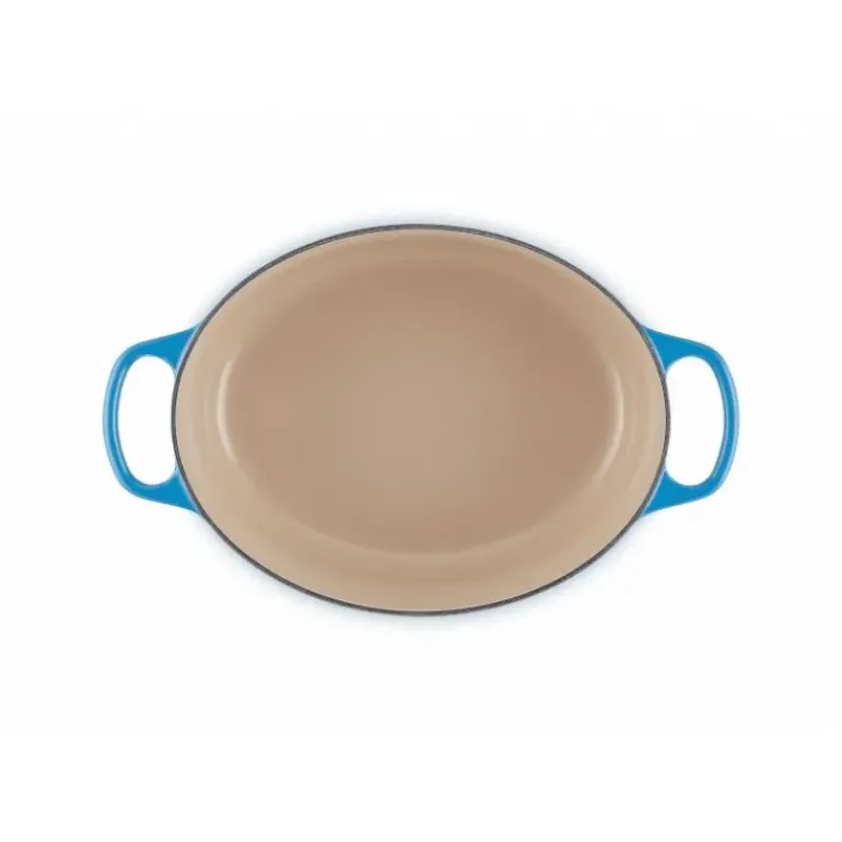 Cocotte en Fonte Ovale 29 cm Azur Le Creuset Signature