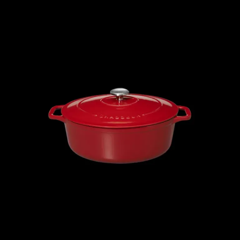 Cocotte en Fonte Ovale 35 cm Rouge Chasseur