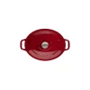 Cocotte en Fonte Ovale 33 cm Rouge Chasseur