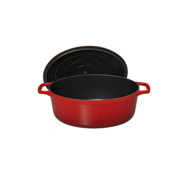 Cocotte en Fonte Ovale 31 cm Rubis Chasseur