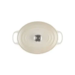Cocotte en fonte Ovale 29 cm Meringue Signature Le Creuset