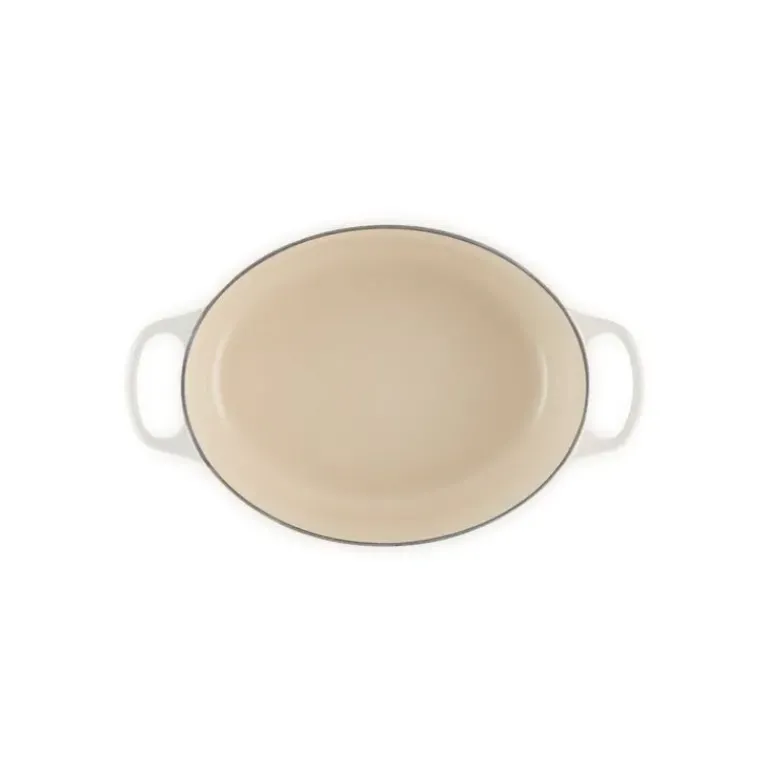 Cocotte en fonte Ovale 29 cm Meringue Signature Le Creuset