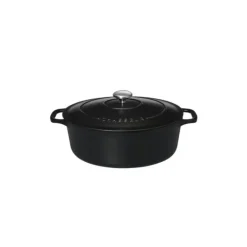 Cocotte en Fonte Ovale 35 cm Noir Mat Chasseur