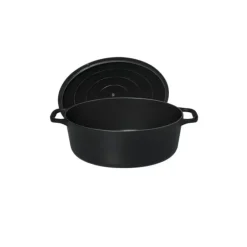 Cocotte en Fonte Ovale 29 cm Noir Mat Chasseur