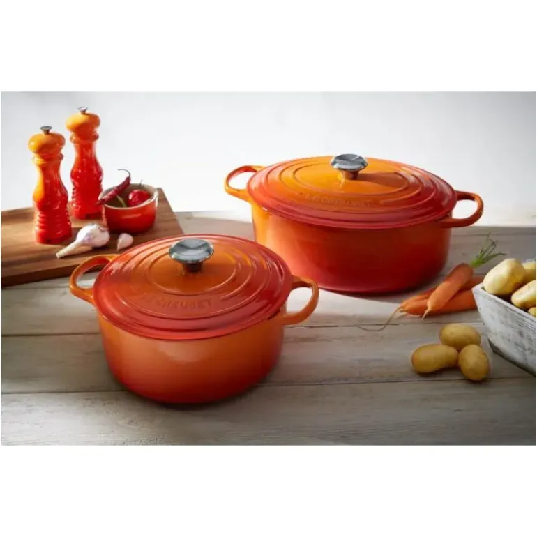 Cocotte en fonte Ronde 26 cm Volcanique Le Creuset Signature