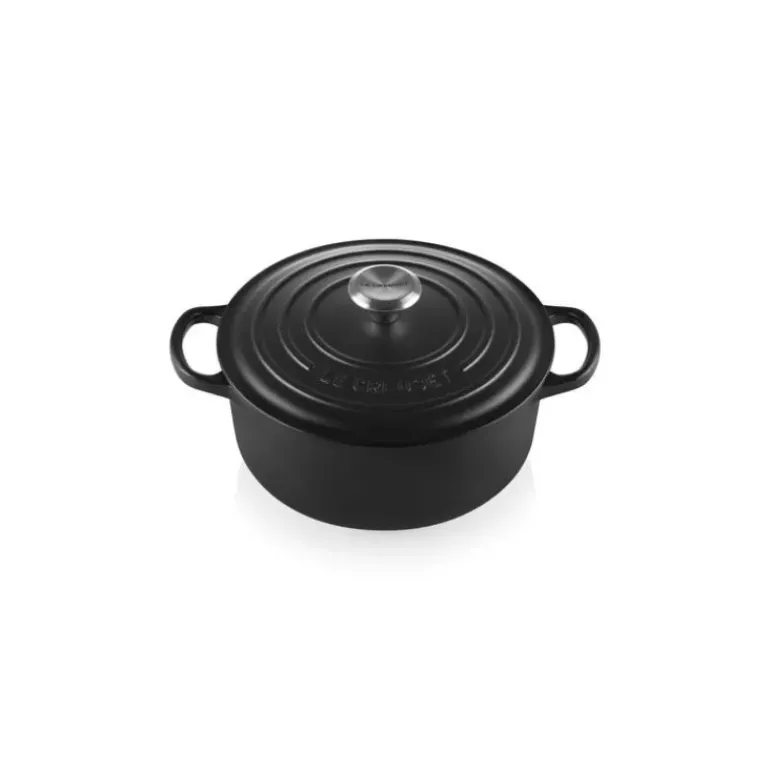 Cocotte en fonte Ronde 28 cm Noir mat Le Creuset Signature