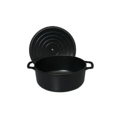 Cocotte en Fonte Ronde 24 cm Noir Mat Chasseur