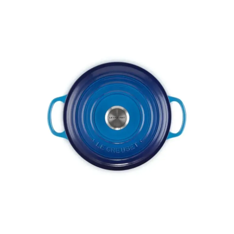 Cocotte en Fonte Ronde 20 cm Azur Le Creuset Signature