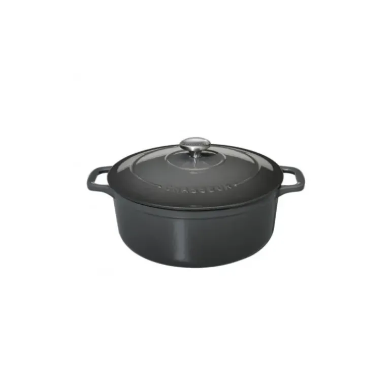 Cocotte en Fonte Ronde 24 cm Caviar Chasseur