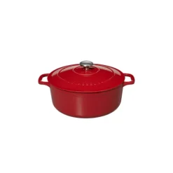 Cocotte en Fonte Ronde 20 cm Rouge Chasseur