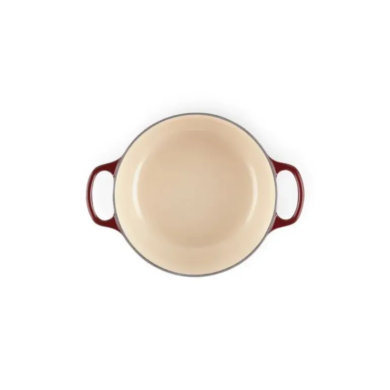 Cocotte en Fonte Ronde 20 cm Garnet Bouton Doré Le Creuset Signature