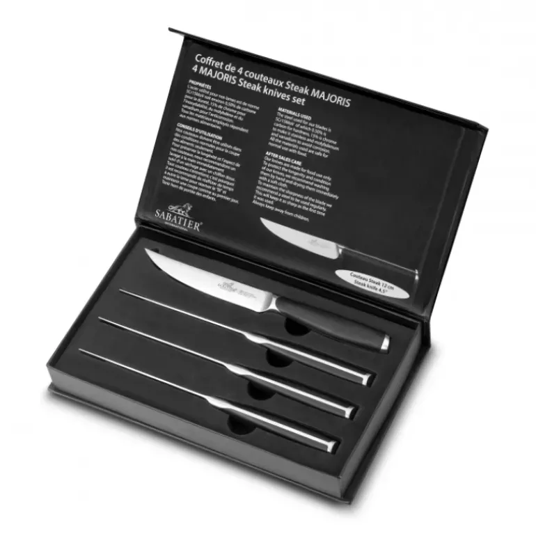 Coffret 4 Couteaux à Steak 12 cm Majoris Sabatier