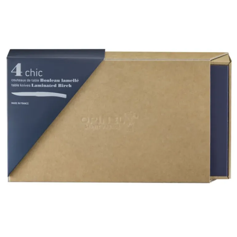 Coffret 4 Couteaux de Table Bouleau Lamellé Table Chic Opinel