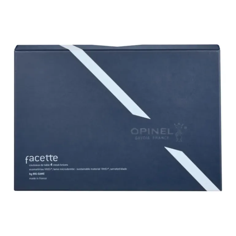 Coffret 4 Couteaux de Table Ardoise Facette Opinel