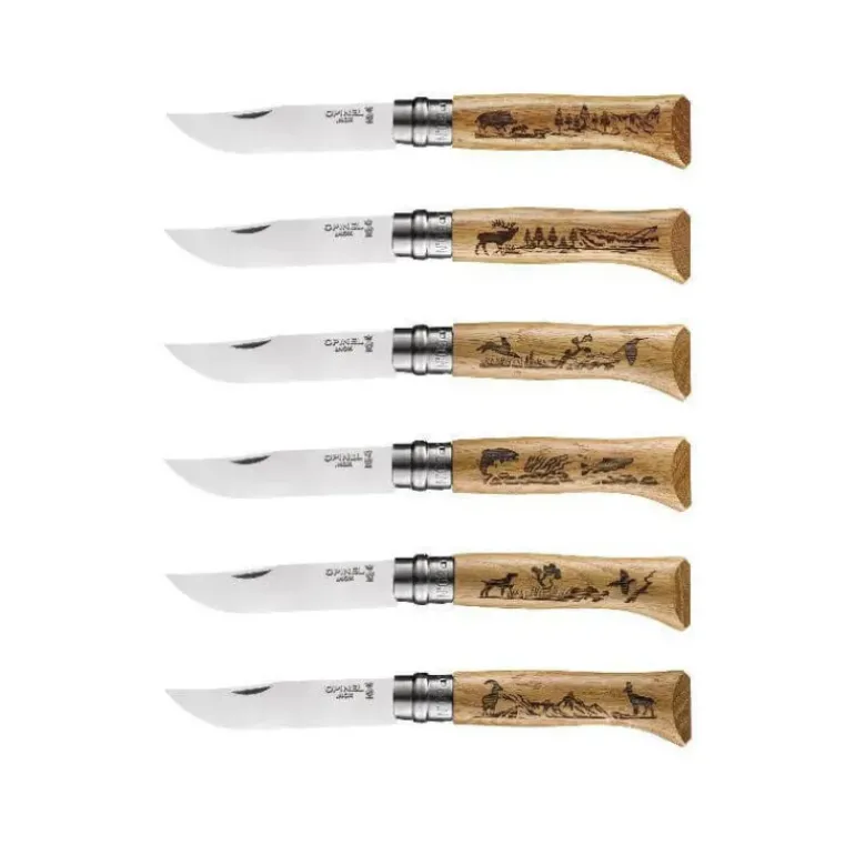 Coffret 6 Couteaux Gravure Animalia Opinel