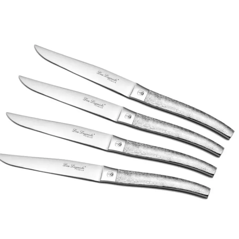 Coffret 4 Couteaux Steak Alphonse Écorce 23,5 cm Lou Laguiole