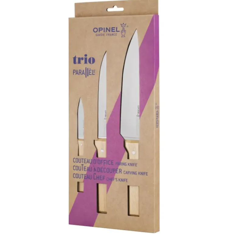 Coffret Trio Couteaux de Cuisine Parallèle Opinel