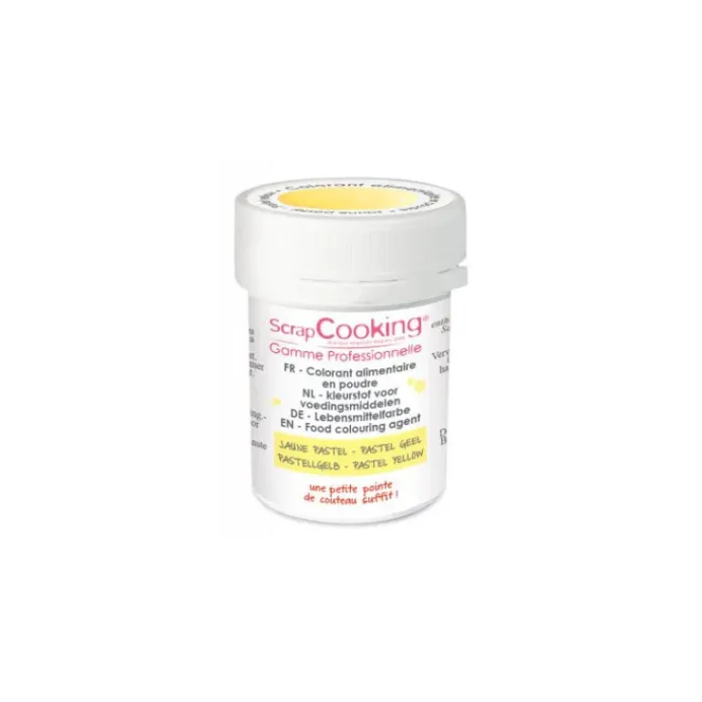 Colorant Alimentaire en Poudre Jaune Pastel 5g Scrapcooking