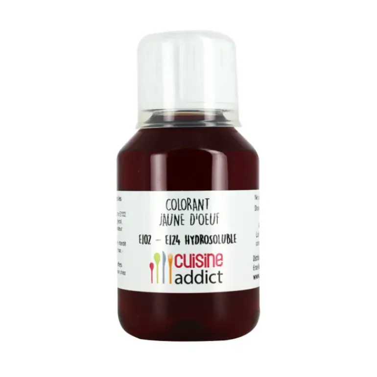 Colorant alimentaire Jaune d'Oeuf E102/E124 Liquide 115 ml