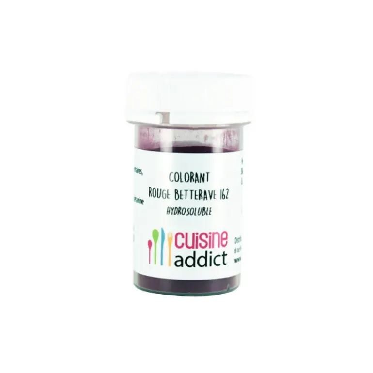 Colorant alimentaire Rouge Betterave E162 10g Poudre Hydrosoluble Cuisineaddict