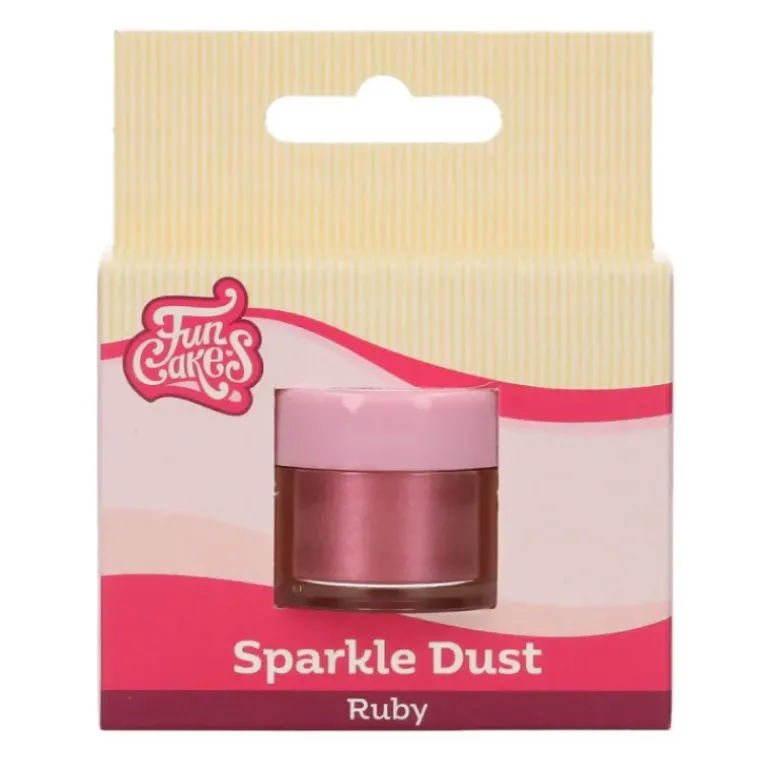 Colorant Alimentaire Ruby Métallisé 3,5 g Funcakes