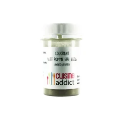 Colorant alimentaire Vert Pomme E141/E160A Poudre Hydrosoluble 10 g Cuisineaddict