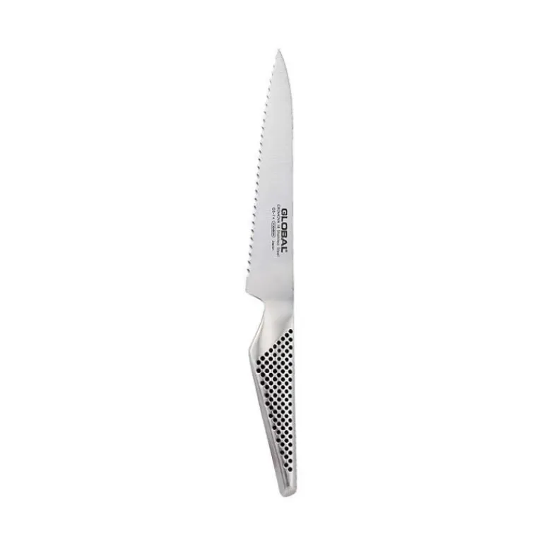 Couteau à lame crantée Global GS14 150 mm