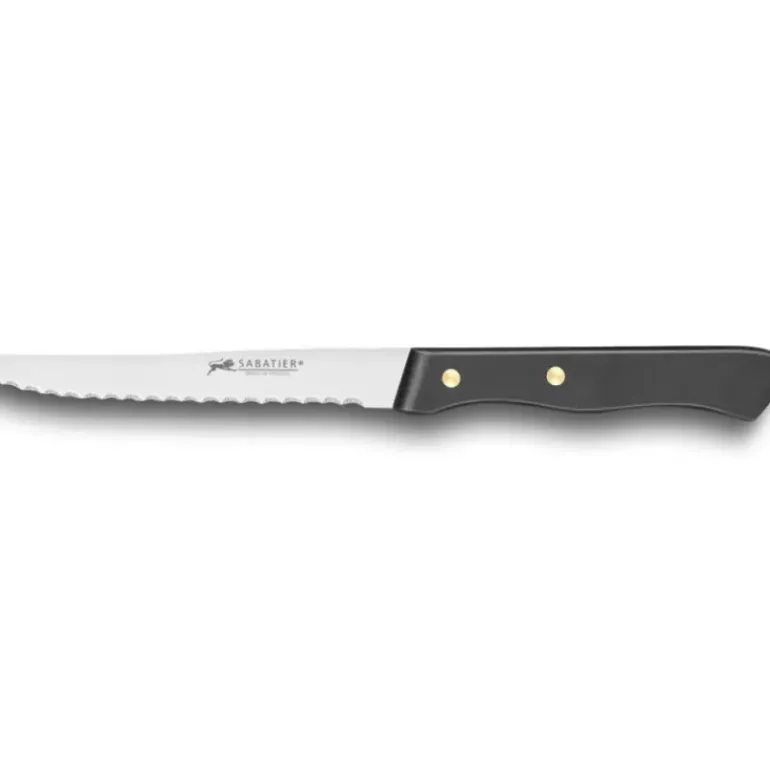 Couteau de Table Cranté 10,5 cm Sabatier Noir