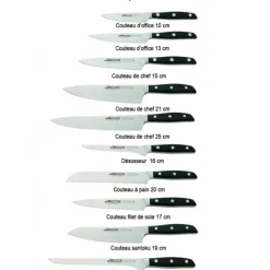 Couteau d'Office 10 cm Arcos MANHATTAN Noir