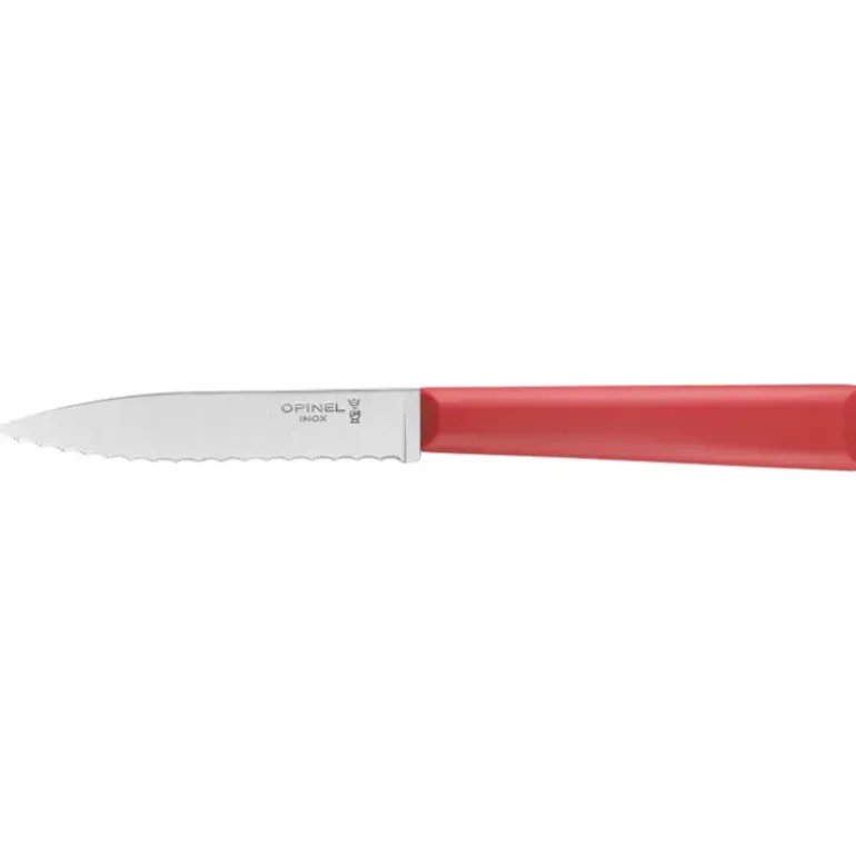 Couteau d'Office 10 cm Cranté Rouge Les Essentiels + Opinel