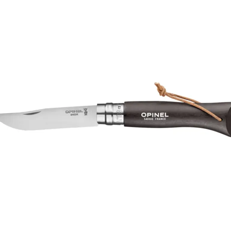 Couteau N°8 Baroudeur Noir Brun Colorama Opinel