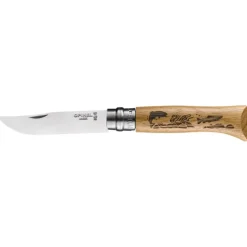 Couteau N°8 Gravure Poisson Animalia Opinel