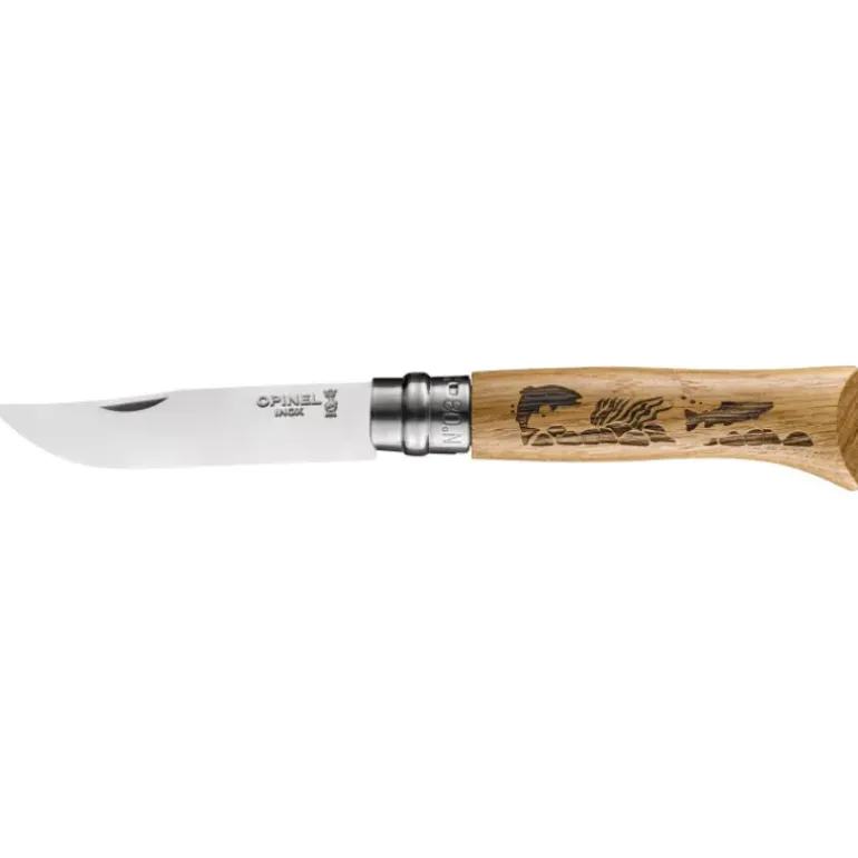 Couteau N°8 Gravure Poisson Animalia Opinel