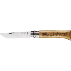 Couteau N°8 Gravure Sanglier Animalia Opinel