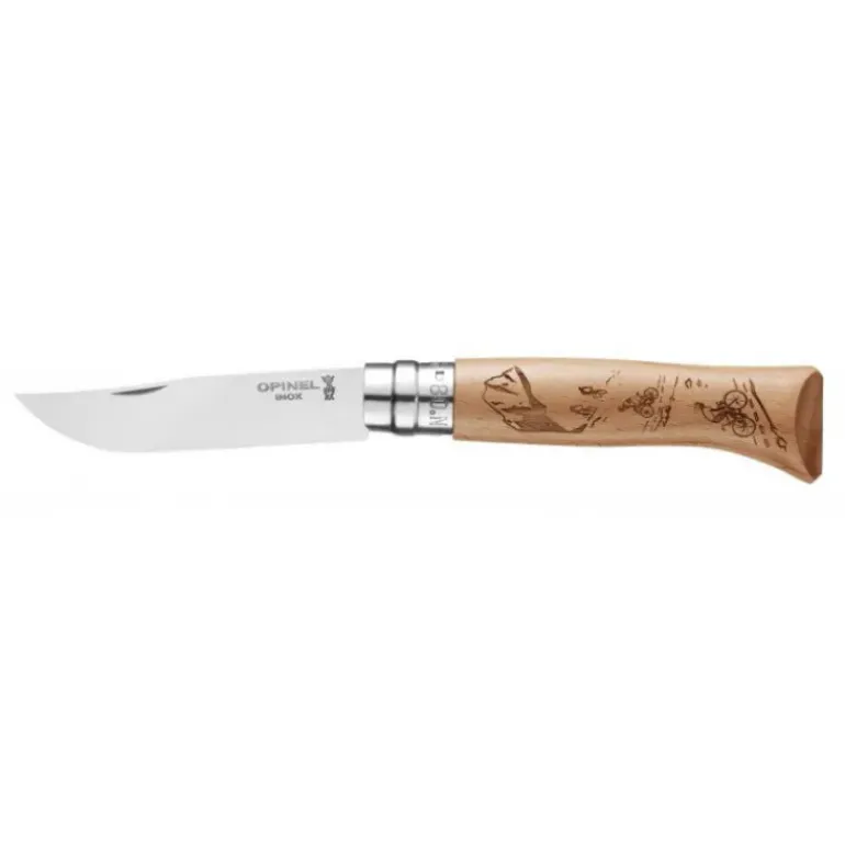 Couteau N°8 Gravure Vélo Sport Opinel