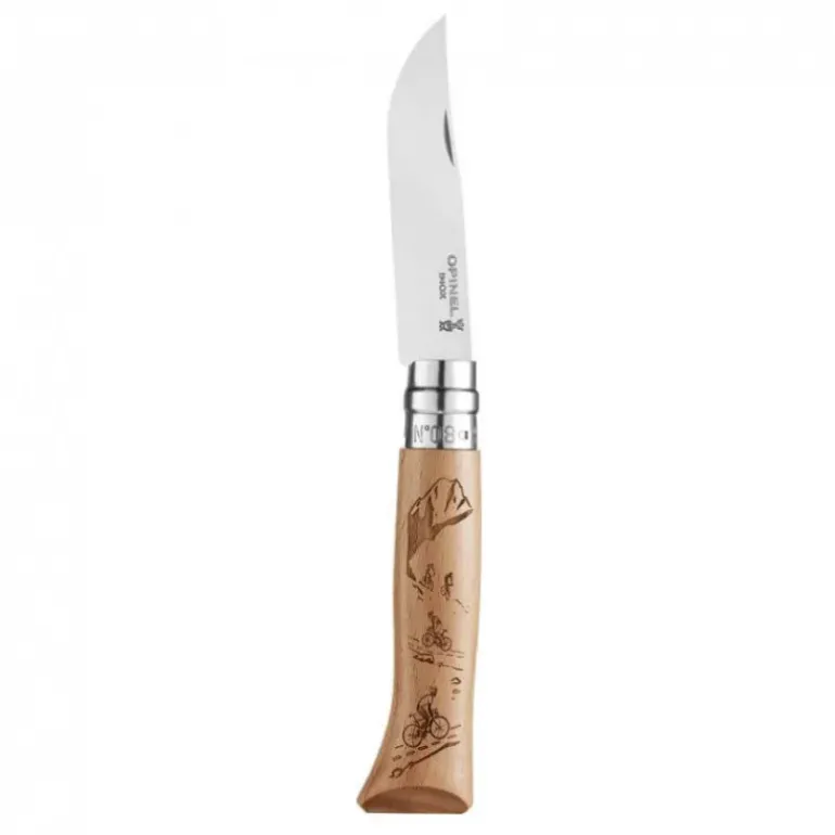 Couteau N°8 Gravure Vélo Sport Opinel