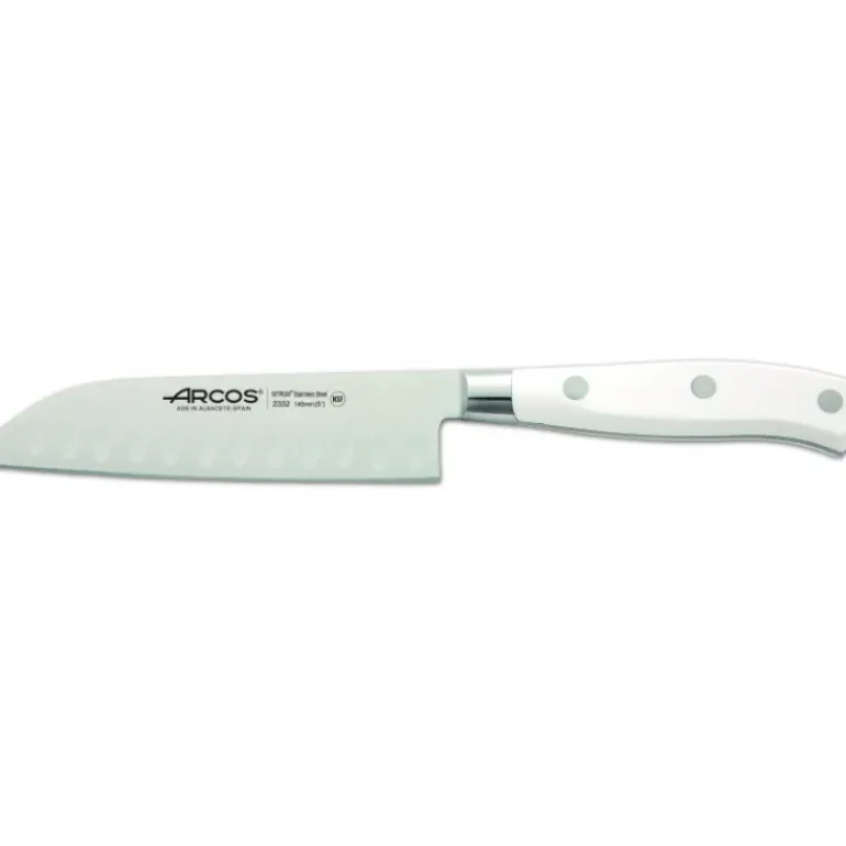 Couteau Santoku alvéolé 14 cm Arcos RIVIERA blanc