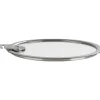 Couvercle Plat en Verre Trempé 22 cm Strate Amovible Cristel