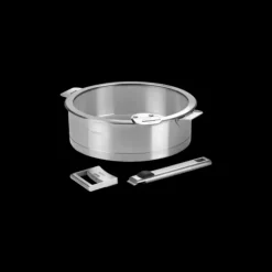 Couvercle Plat en Verre Trempé 28 cm Strate Amovible Cristel