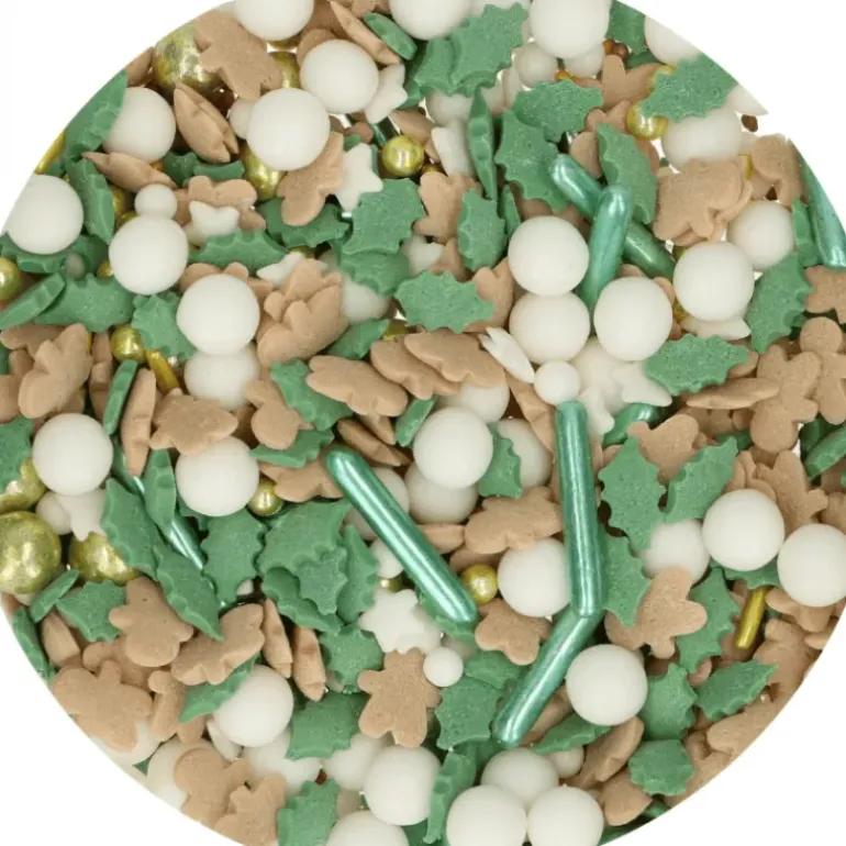 Décoration en Sucre Mélange Joyfull Noël 65 g Funcakes