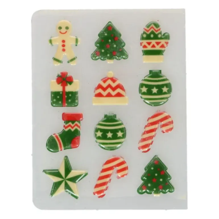 Décors Chocolat Blanc Figures de Noël (x12) Funcakes