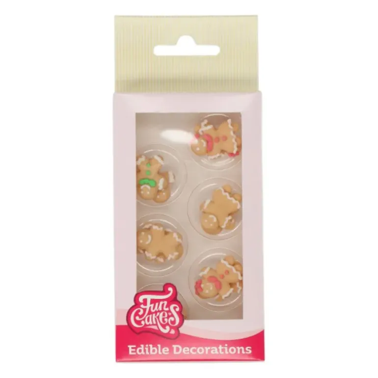 Décors en Sucre Bonhommes Pain d'Épices (x12) Funcakes