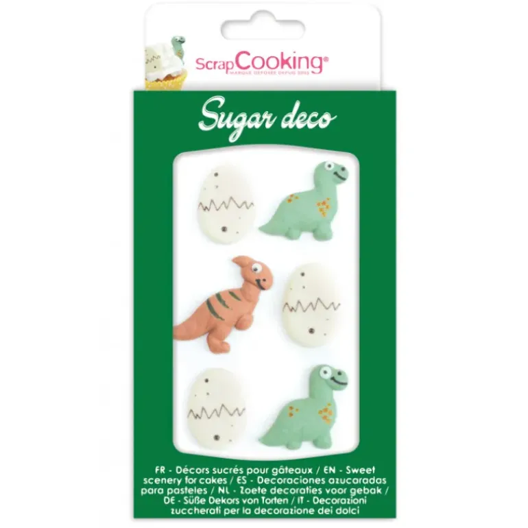 Décors en Sucre Dinosaure (x6) Scrapcooking
