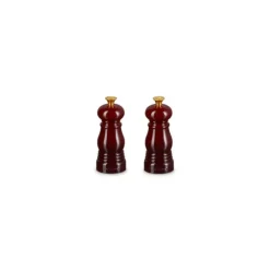 Duo Moulin à Poivre et à Sel Garnet Bouton Doré 11 cm Le Creuset