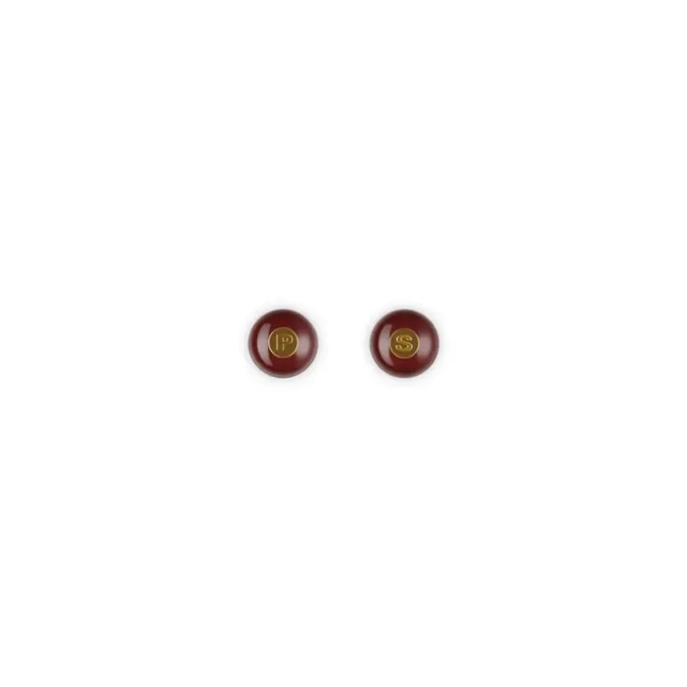 Duo Moulin à Poivre et à Sel Garnet Bouton Doré 11 cm Le Creuset
