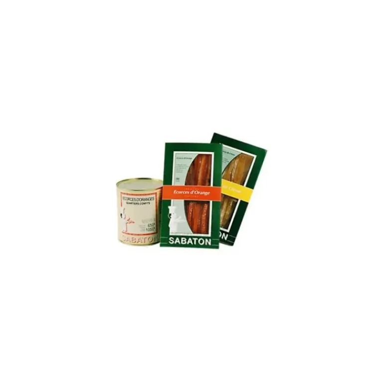 Ecorces Oranges Confites en Lamelles 150 g (x2) Sabaton